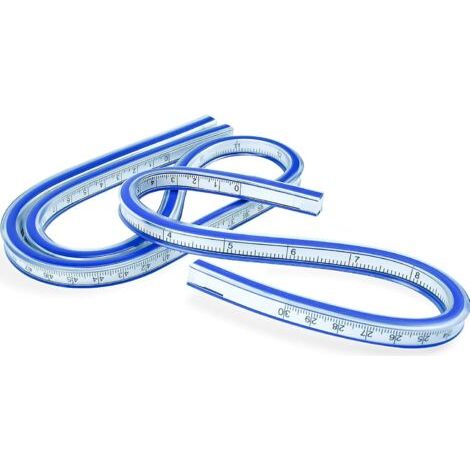 Flexibles Lineal, (30CM + 60CM) Kurvenlineal, Kreatives Doppelseitiges Schlangenlineal für Schule, Studio, Zeichnen, Kleidung, Holzbearbeitung (1/5)