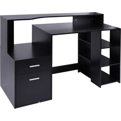 Bureau informatique THIERRY noir (1/5)
