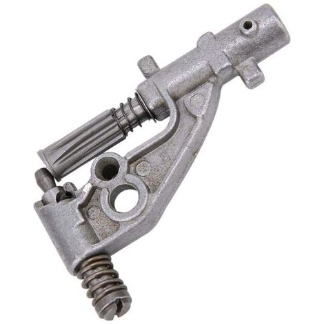 Huiler de pompe à huile pour tronçonneuse – Compatible Husqvarna 340 345 350 351 353 346 – Installation facile – Métal argenté