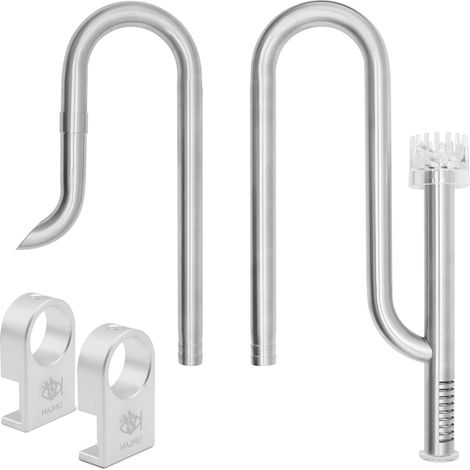 Lys Edelstahl-304-Schlauch – 2er-Pack – 360° drehbarer Auslass – Für rahmenlose Aquarien – 16/22 mm Schlauch (1/5)