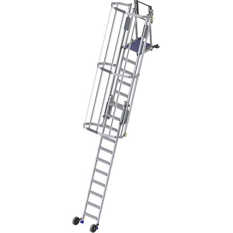 Echelle à crinoline roulante réglable de 3.20m à 4.96m - MAD5P/CS