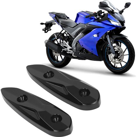 Umbau des Motorrad-Rückspiegels: Entfernung des Sockeldekorteils und des Dekorteils zur Befestigung des Rückspiegels passend für YAMAHA R15 V3 Modelle 2017-2020. (1/5)