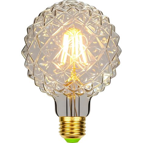 Ampoule LED Vintage Filament Edison 4W Non Dimmable G95 Ananas Clair E27 220-240V - Ampoule Décorative Chaleur Glow