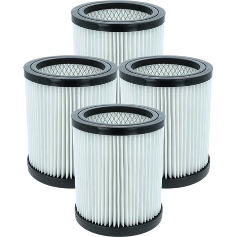 vhbw 4x Filterelement kompatibel mit Parkside PWD30 B1, PWD30 C1 Nass-/Trockensauger - Feinstaubfilter Kunststoff/Metall/Polyester-Vliesfilter