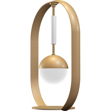 Lampe design, Lampe à poser moderne Tamara Or en Metal, Aluminor (1/4)