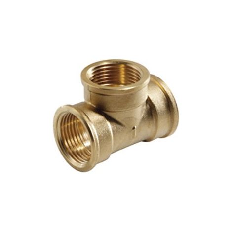 TEE 90 UGUALE OTTONE FILETTATO - 3/4''