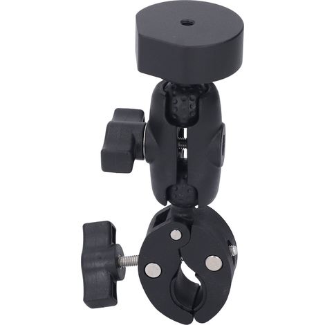 Fixation antenne satellite alliage aluminium attache robuste orientable avec adaptateur noir pour camping-cars poteaux yachts (1/5)