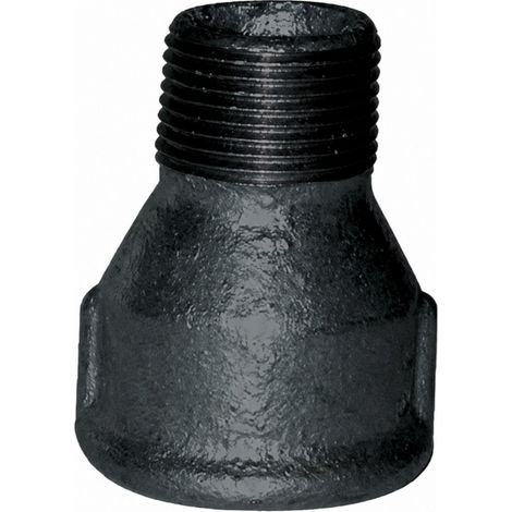 Reduzierte Muffe 20x27 / 12x17, männlich weiblich schwarz