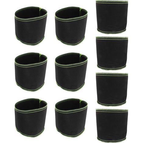 10 sacs de culture en tissu non tissé noir pour la plantation de pommes de terre (1/5)