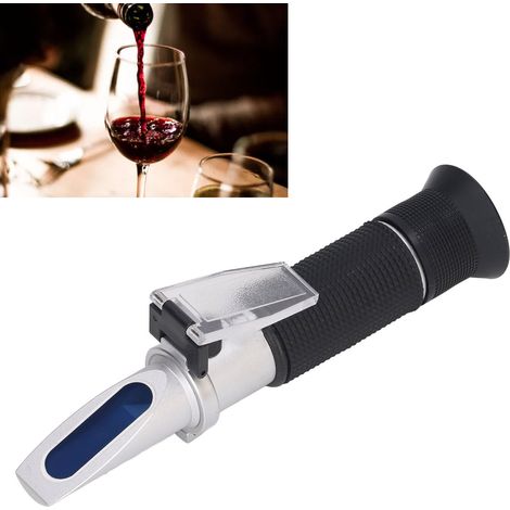 Alkoholrefraktometer, Bierrefraktometer, professionelles tragbares Alkoholrefraktometer, Weintester, Messbereich von 0 bis 80 Grad. (1/5)