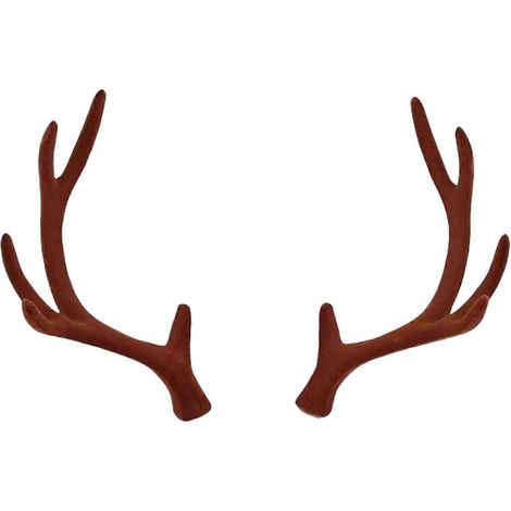 Bois de cerf (1 paire) en résine, faciles à installer, réalistes, compatibles avec les costumes de cosplay et de soirée. Accessoire pour cheveux. (1/5)