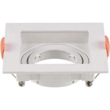 V-TAC VT-933-W spot led encastrable carré GU10 couleur blanche polycarbonate 95x95mm sku 6656 (1/5)