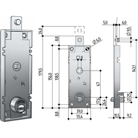 Prefer W551.0822 Serratura Basculant Cilindro Punzonato - Resistente e Sicura