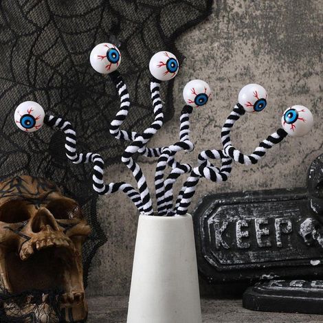 Halloween - Décorations d'Halloween - Yeux d'Halloween - Décorations de vers de sable - Fleurs artificielles d'Halloween - (1/5)