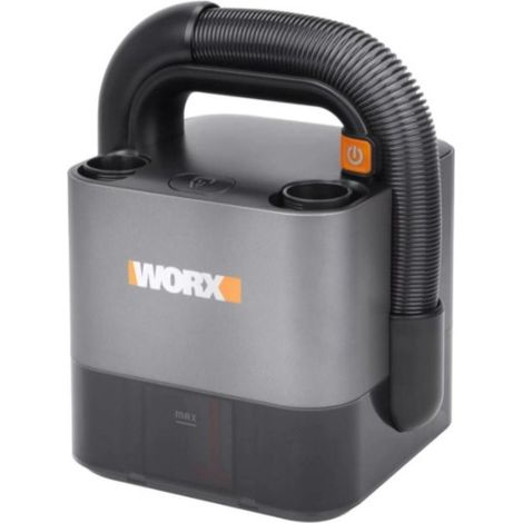 Worx – Aspirateur sans fil 20 V – Puissance d'aspiration 10 kPa – Bac à poussière 200 ml – Tuyau rétractable 1 m