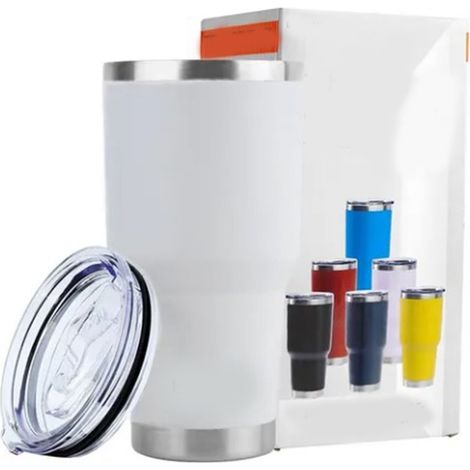 Gourde isotherme élégante, gobelet en acier inoxydable portable, étanche, sans BPA, avec couvercle, pour voyage, école, camping (1/5)