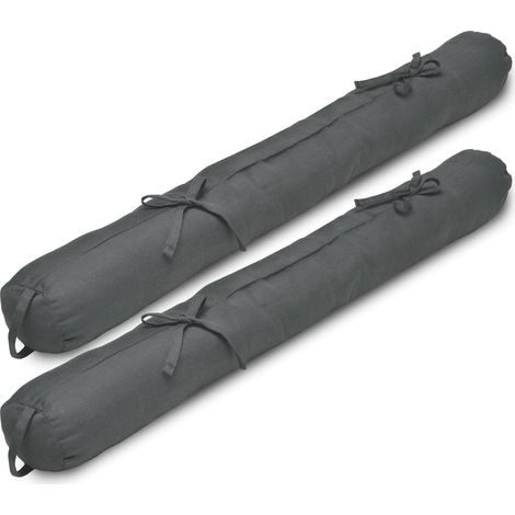 2er Set Zugluftstopper 120cm Viento, 120x10cm, Anthrazit