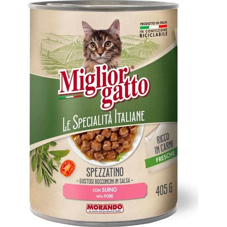 MIGLIOR GATTO SPECIALITÀ ITALIANE BOCCONCINI DI SPEZZATINO 405 GR SUINO