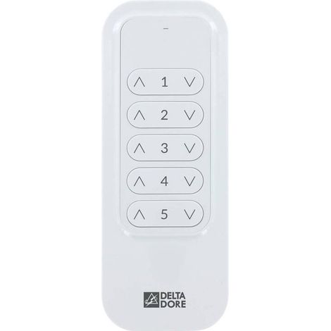 Delta Dore – Télécommande radio 5 voies pour volets roulants et éclairages – Commande à distance – Compatible avec systèmes domotiques