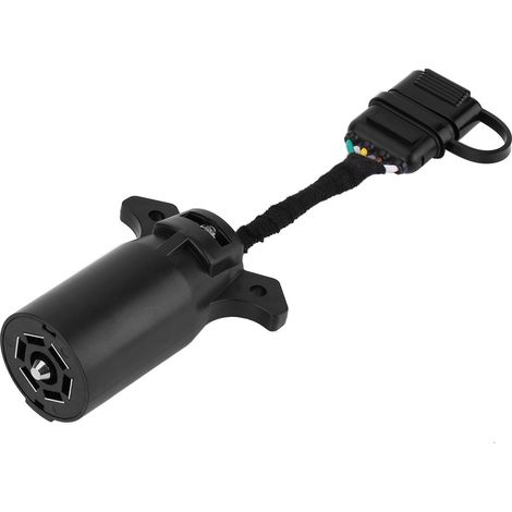 Anhängeradapter, 7-poliger auf 4-poliger Anhängeradapter mit rundem Stecker.