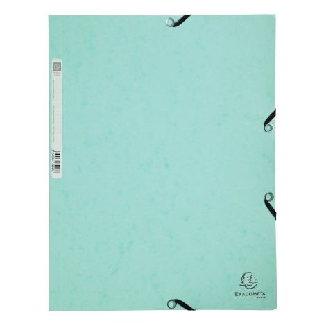 Chemise à élastique 3 rabats - A4 - Vert pastel - Exacompta (1/3)