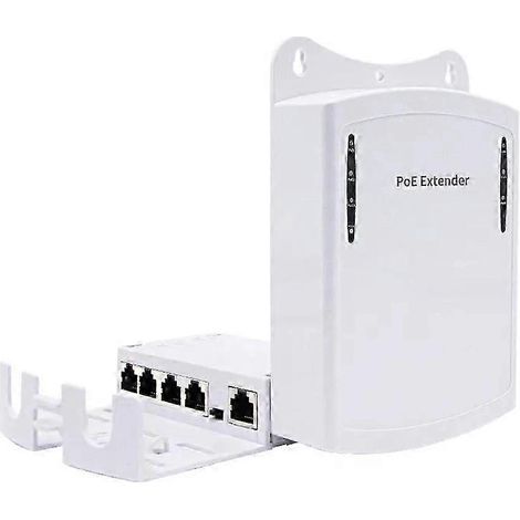 Extendeur PoE étanche 5 ports / répéteur 4 ports compatible avec les réseaux extérieurs 100/1000 Mbps, indice de protection IP55, mode VLAN, compatible avec une tension d'alimentation de 44 à 57 V, po (1/5)