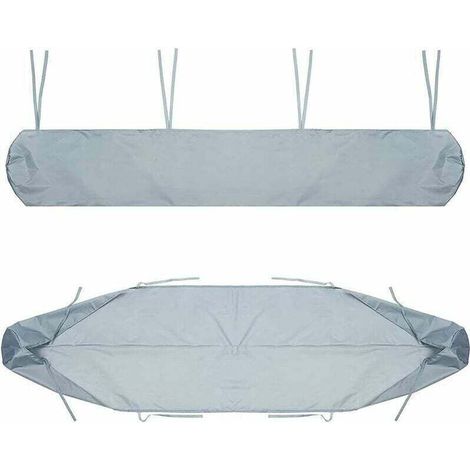 Telo di copertura antipolvere da 4 metri per tendalino, grigio, impermeabile, per l'inverno, adatto per tende da sole da patio.