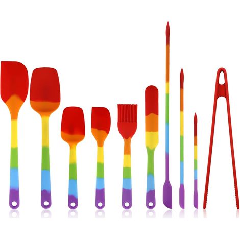 Spatule Silicone Cuisine, Résistantes Spatule Patisserie, Coloré (1/5)