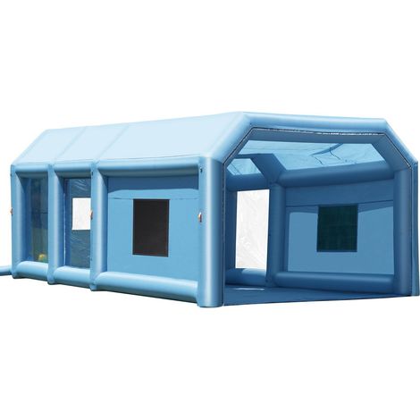 Aufblasbare Lackierkabine 10 x 6,4 x 4,5 m, mit 1100W+750W Gebläsen und Luftfiltersystem, tragbar für LKW, Transporter oder Maschine. (1/5)