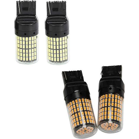 Superhelle Canbus-Rückfahrscheinwerfer mit Blinkern, fehlerfrei und ohne Hyperblinken, LED-Lampen (2 gelbe und 2 weiße LEDs) JXLGV (1/5)