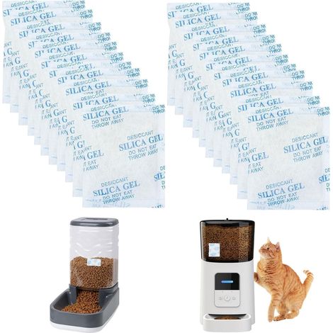 25 g x 22 pieces, silica bag, desiccant bag, desiccant bags, desiccant silicone gel, for automatic cat food dispenser 5 L (1/5)