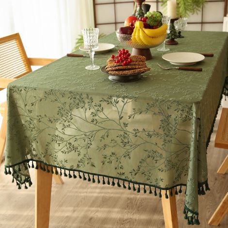 Nappe Dentelle Rétro Vert Végétal 90 x 140 cm adapté pour petite table basse 30 × 30 × 30 cm 1 kg – Livraison gratuite