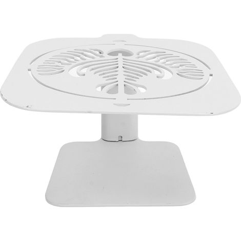 Support de pesée pour machine à café en acier au carbone, hauteur réglable, étanche, avec protection pour la tige de la balance, motif latte blanc. (1/5)