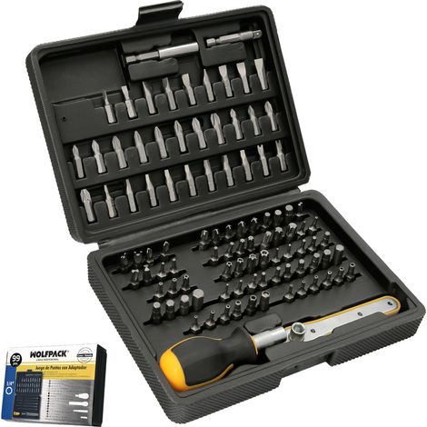 Set di Punte e Adattatore 1/4" Valigetta 99 Pezzi. Bersaglio Cromo Vanadio (1/5)