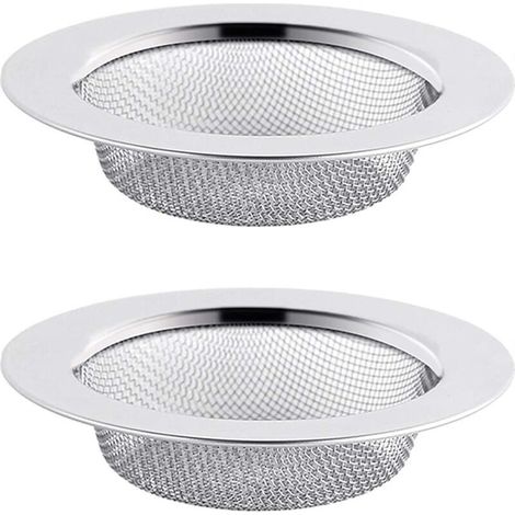 2 Stück Edelstahl-Abflusssieb, 11,5 cm Abflussfilter, Abflusssieb, Abflusssieb, Küchenabflusssieb - Crezuo (1/4)