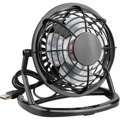 Mini ventilateur de bureau USB petit refroidissement silencieux de table portables alimentés par USB Noir (1/4)