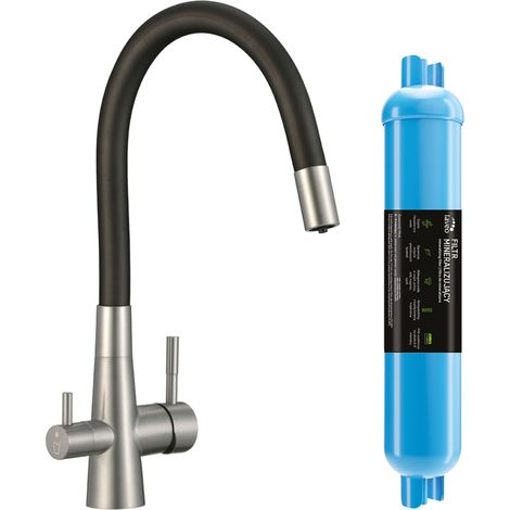 Grifo para fregadero con caño flexible + filtro mineralizador Riveco Laveo (1/5)