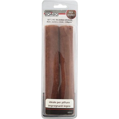 Set da 2 pz per Rullo Spugna Marrone da 22cm Superficie Microforata