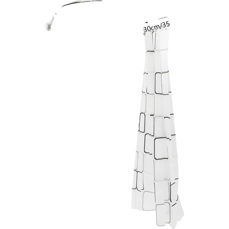 Tringle de Douche, Longueur Ajustable, Matériaux Durables, Gris Clair (1/2)