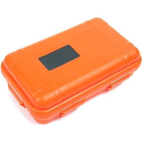 Contenitore portatile ermetico per attività all'aperto che offre una protezione affidabile per fiammiferi, gadget e oggetti di valore (arancione) (1/5)