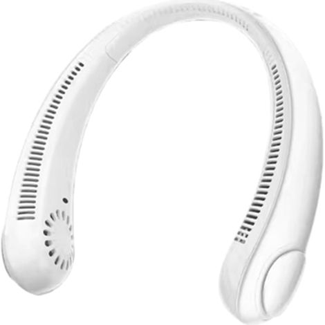 Ventilateur de cou portable mini ventilateur rechargeable USB silencieux ventilateur sans pales pour sports de plein air blanc (1/2)