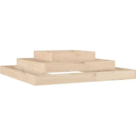 Dimensions du pot de fleurs : 110 x 110 x 27 cm, en pin massif (1/5)
