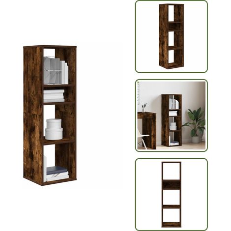 Bibliothèque chêne fumé 34x31x112 cm bois d'ingénierie - Bibliothèque - Bibliothèques - Armoire De Rangement - Étagère À Livres (1/5)