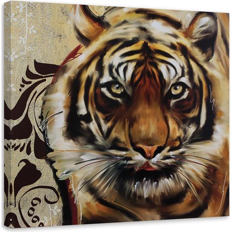 Tableau décoratif Tigre Afrique Animaux 50x50 (1/5)