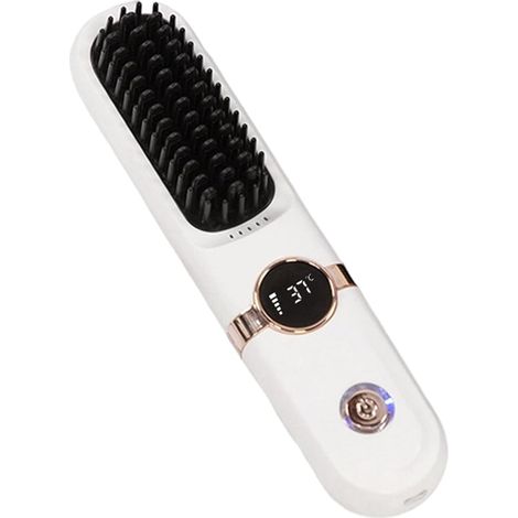 Schnurlose Haarstyling-Bürste, 4 Einstellungen, elektrischer Haarstyling-Kamm, für Frauen, Teenager, Reisen, Urlaub, Geschäfte, Hotels, Studentenwohnheime (1/5)