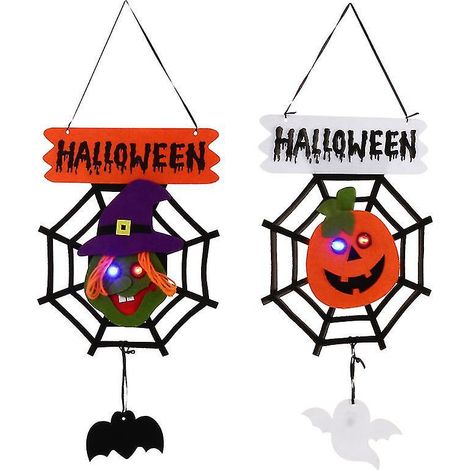 2 Halloween-Türschilder für Halloween-Dekorationen