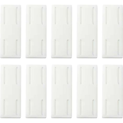 Lot de 10 supports de prises muraux auto-adhésifs pour multiprises et gestion des câbles - WELLNGS (1/5)