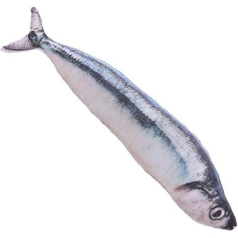 Coussin décoratif créatif en forme de poisson pour chambre à coucher, peluche, cadeau d'anniversaire, 20 cm (Saury)-As Shown (1/2)