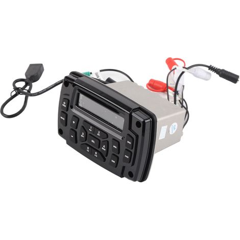 Lecteur MP3 stéréo Bluetooth marin 12 V CC résistant aux intempéries pour yacht, caravane, engin de chantier, navire (1/5)