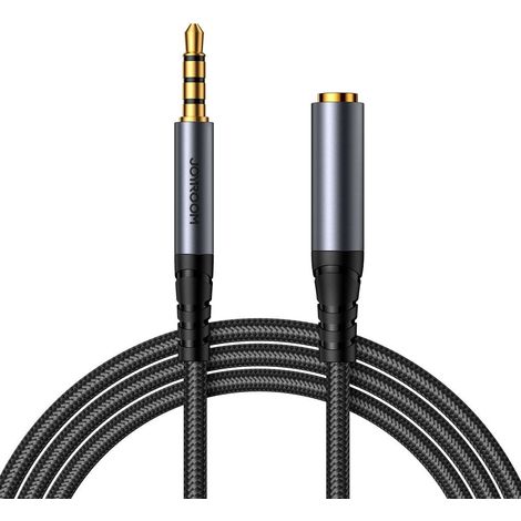 Cavo audio stereo AUX Joyroom mini jack da 3,5 mm (maschio) - mini jack (femmina) 1,2 m nero (SY-A09)